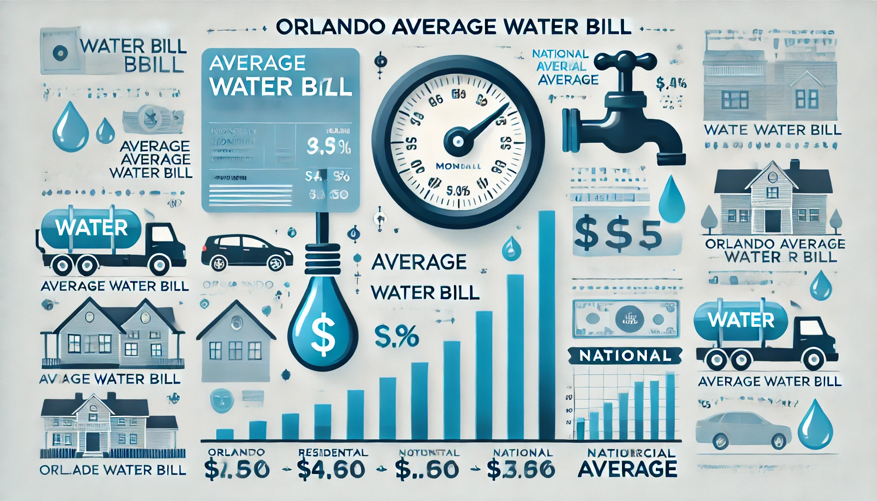 what is the average water bill orlando